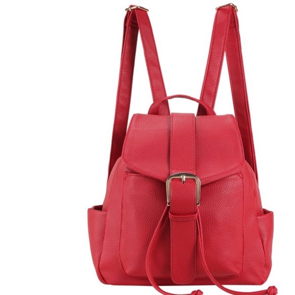 Be cool Womens Pebble flap red Backpack - Picture 1 of 2